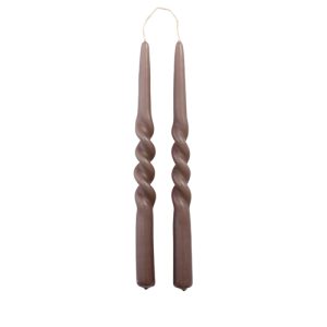 Rustik Lys Twist dinerkaarsen - Grape