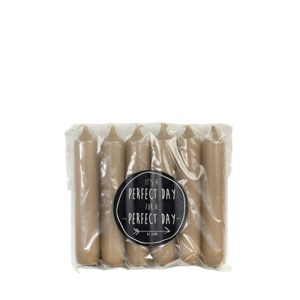 Rustik Lys 6pack dinerkaarsen - Walnut