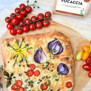 Pineut borrelbrood - Focaccia tomato-bruschetta
