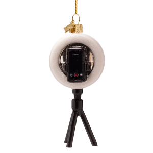 Vondels Ornament ring light with phone H11cm