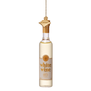 Vondels Ornament white wine bottle H9cm